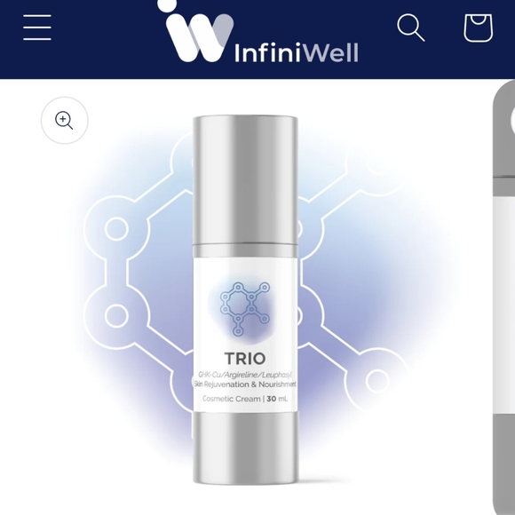 New Tailor Made Health Trio Cream GHK Argireline Leuphasl from InfiniWell - Picture 1 of 3